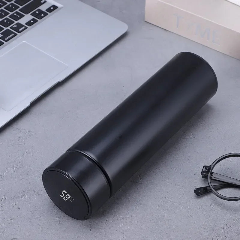 Bouteille isotherme intelligente 500 ml – Affichage de la température – Acier inoxydable – Gobelet thermique portable – Thermos sous vide – Garde au chaud et au froid