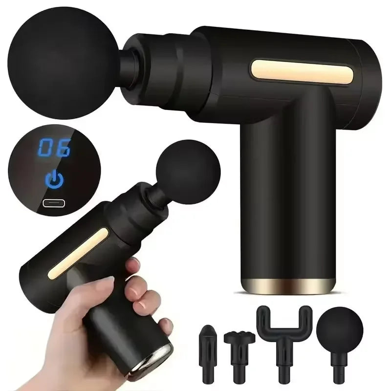 Appareil de massage facial – Mini pistolet de massage USB pour la relaxation musculaire – Pistolet vibrant – Équipement de fitness – Massage du cou – Pistolet faciale